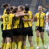 La joie des joueuses d'YB, sacrées championnes de Suisse KEYSTONE/ANTHONY ANEX